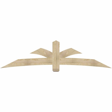 Ekena Millwork Davenport Rough Sawn Timber Gable Bracket, Douglas Fir, 96"W x 24"H x 2"D x 6"F, 6/12 Pitch GBW096X24X0206DAV00RDF